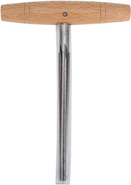 - Viool reparatie tool - Luthier gereedschap - Rvs Taps Ruimer - Houten Handvat - Peg Gat - Geschikt voor 3/4 en 4/4 Viool - Luthier reparatie - Houten gereedschap voor viool reparatie