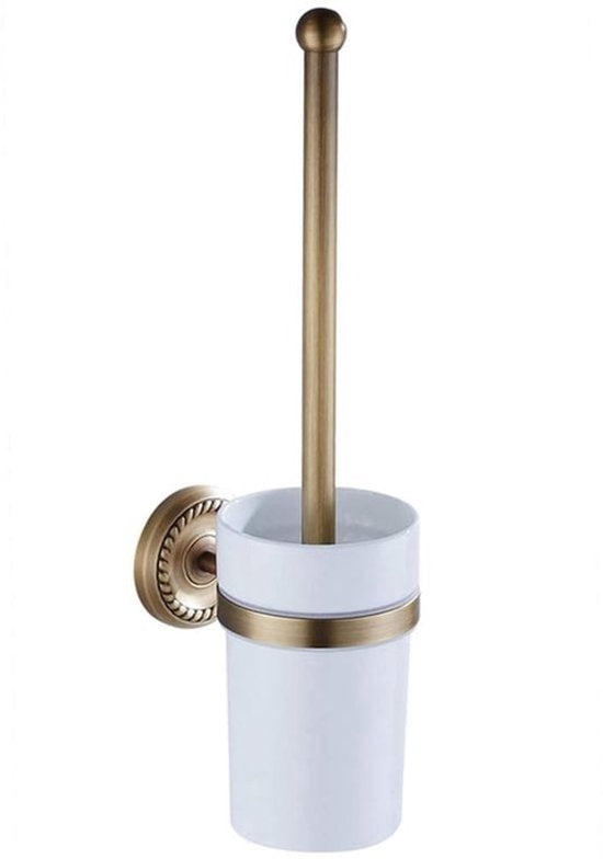 Toiletborstel Antiek Messing Koper Toiletborstel Houder Europese Stijl Snijdende Toiletborstel Beker Houder F6706
