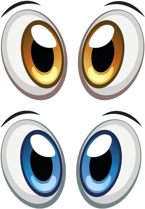 2 Pairs of Eye Stickers voor Robots en Grasmaaiers - Zelfklevend - Grappig en Decoratief - Weerbestendig