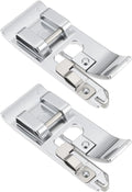 2 x overlock voetpersbevestiging - Compatibel met naaimachines - Innov-Is 10A 20 30 35 50 55 950 955 550 1250 1500 2200 - Zilverkleurig - Accessoire voor naaimachines - Overlock voet - Geschikt voor diverse modellen.