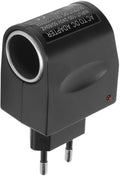 Adapter voor sigarettenaansteker, 110V-240V AC naar 12V DC 1.5A auto voeding adapter converter stekker met sigarettenaansteker connector (EU stekker)