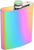 Heupfles 226 ml voor dames en heren - Regenboogzakken, trechterdoos - Draagbare lekvrije drinkpot voor buitenactiviteiten - Bruiloftsfeest, bar, klimmen en kamperen