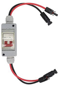 32A 500V PV DC-scheidingsschakelaar, MCB 2P Solar Power Sink Load Switching Air Switch, miniatuurstroomonderbreker met IP65 waterdichte verdeeldoos voor zonnepaneel (met kabel en PV-connector)