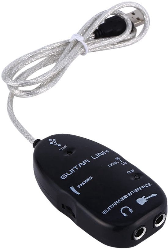 Rocksmith-kabel, Gitaar-naar-Pc-interface Professionele USB-gitaarlinkkabel, Eenvoudige Plug-and-play-installatie Pc Guitar Hero met Uw Computer en Is Geschikt voor Monitoring van