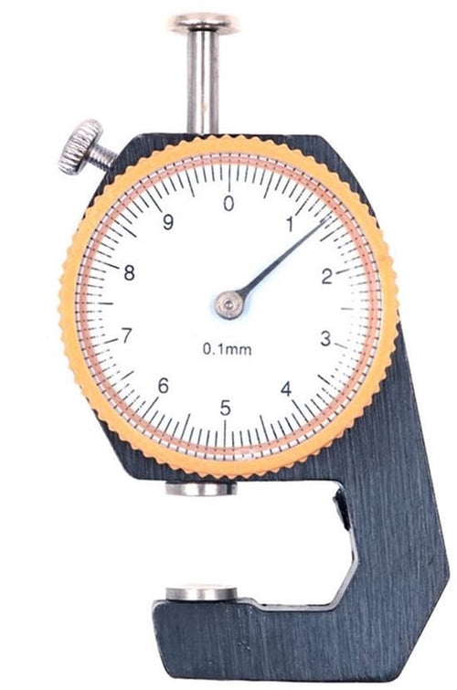 0-10mm Dikte Meter - Flat Head Dikte Tester Dial voor Leer en Stof, Nauwkeurigheid 0.1mm